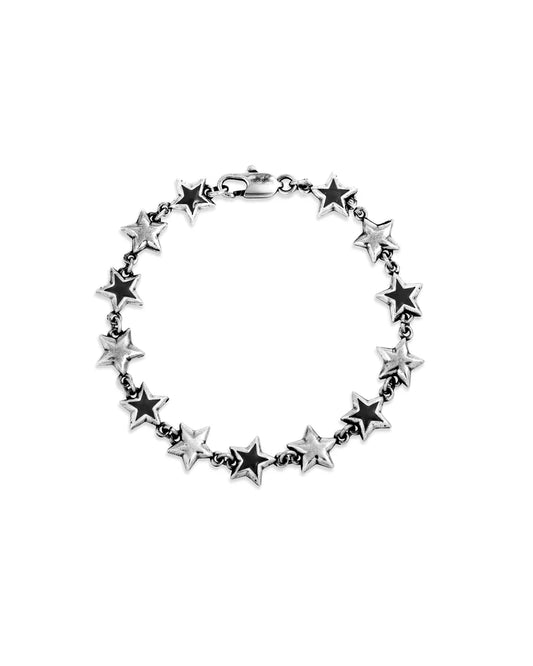 Two Jeys Black Enameled Stars Bracelet