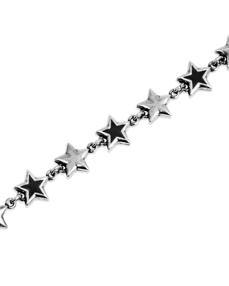 Two Jeys Black Enameled Stars Bracelet